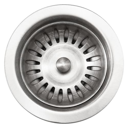 190-9180 Sink Basket Strainer for 3.5-Inch Drain Openings, 3.5 inch with EZ Grip, Stainless Steel
