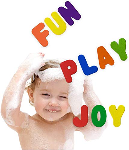 BabyBibi 36 PCS Stick-On Foam Bath Letters and Numbers 