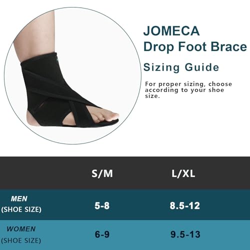 JOMECA Upgraded Drop Foot Brace for Walking with Shoes 