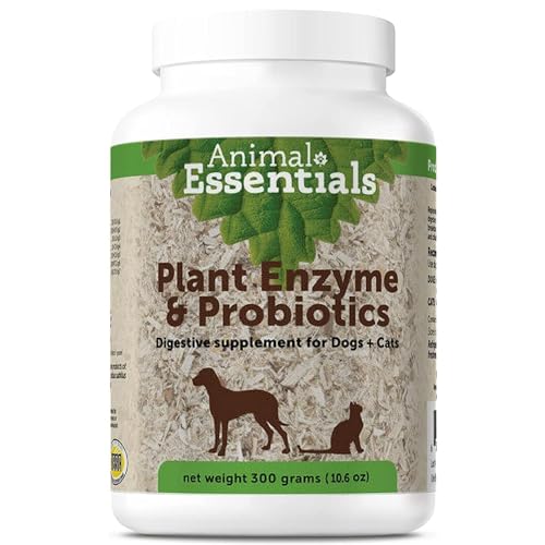 Plant Enzyme &amp; Probiotics - Digestive Enzymes for Dogs &amp; Cats, Probiotics, Digestive Supplement, Veterinarian Recommended - 10.6 Oz