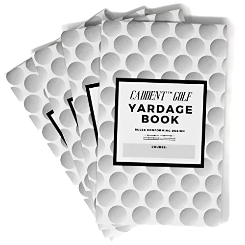Yardage Book - Golf Journal & Log Book with Golf Club Yardage Chart - Golf Notebook Back Pocket - Golf Log Book Pocket Size - The Essential Tool for Serious Golfers (4 Pack)