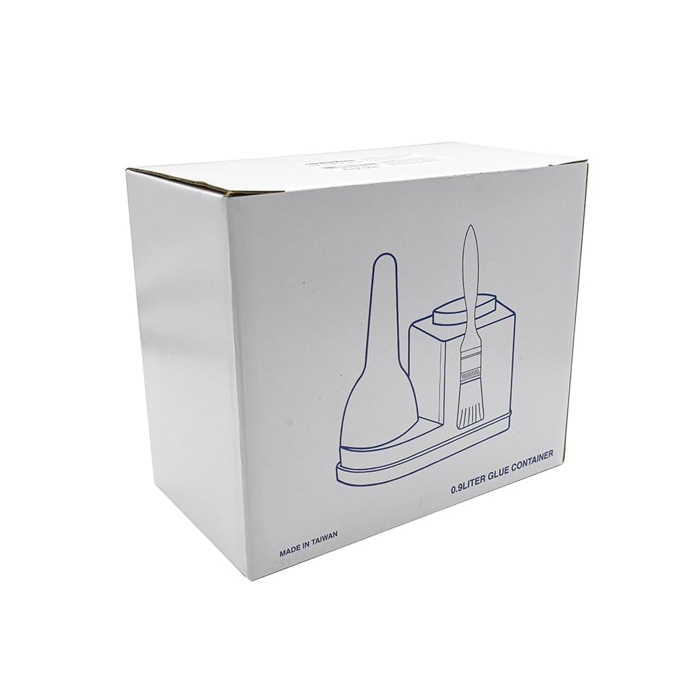 Big Horn 19040 30-Ounce Glue Container with Brush, White