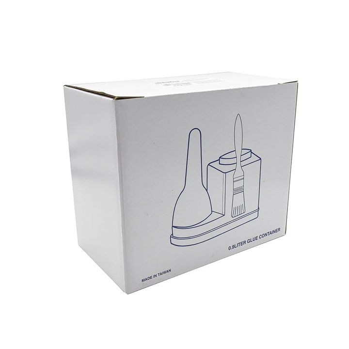 Big Horn 19040 30-Ounce Glue Container with Brush, White