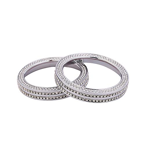 Bling Climate Control AC Button Crystal Accessory Interior Knob Cover Compatible for Mercedes Benz