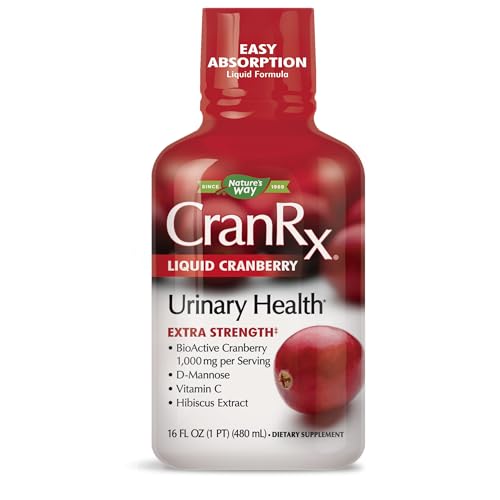 CranRx Extra Strength Cranberry 1,000 mg, D-Mannose + Vit C + Hibiscus, 16 fl. oz.