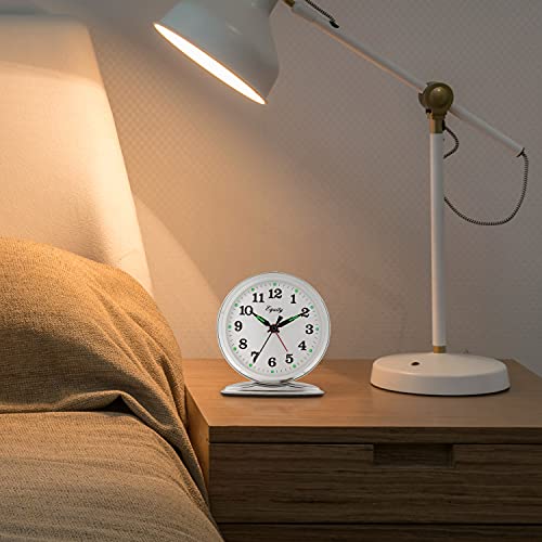 Equity 24014 Wind-Up Loud Bell Metal Alarm Clock Pack of 1 Silver