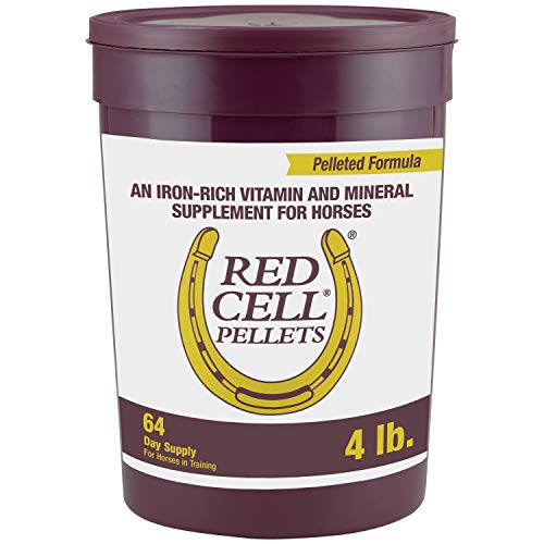 Farnam Horse Health Red Cell Pellets, Vitamin-Iron-Mineral Supplement for Horses, Helps Fill Important Nutritional Gaps in Horse's Diet, 4 lbs., 64-Day Supply