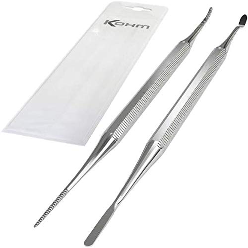 Kohm KP-7100 Ingrown Toenail Tool Kit, File &amp; Lifter Set - Professional Grade, Stainless Steel, Ingrown Toe Nail Pedicure Tools, Podiatry Tools Blacks File and Under Nail Cleaner