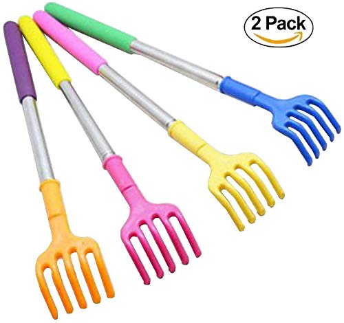 Qaoquda Back Scratcher 2 Pcs Portable Stainless Steel E