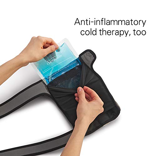 Heating Pad Wrap for Joint Pain Relief with Frozen Pack, Auto Shut Off and Moist Heating Option, Black/Grey