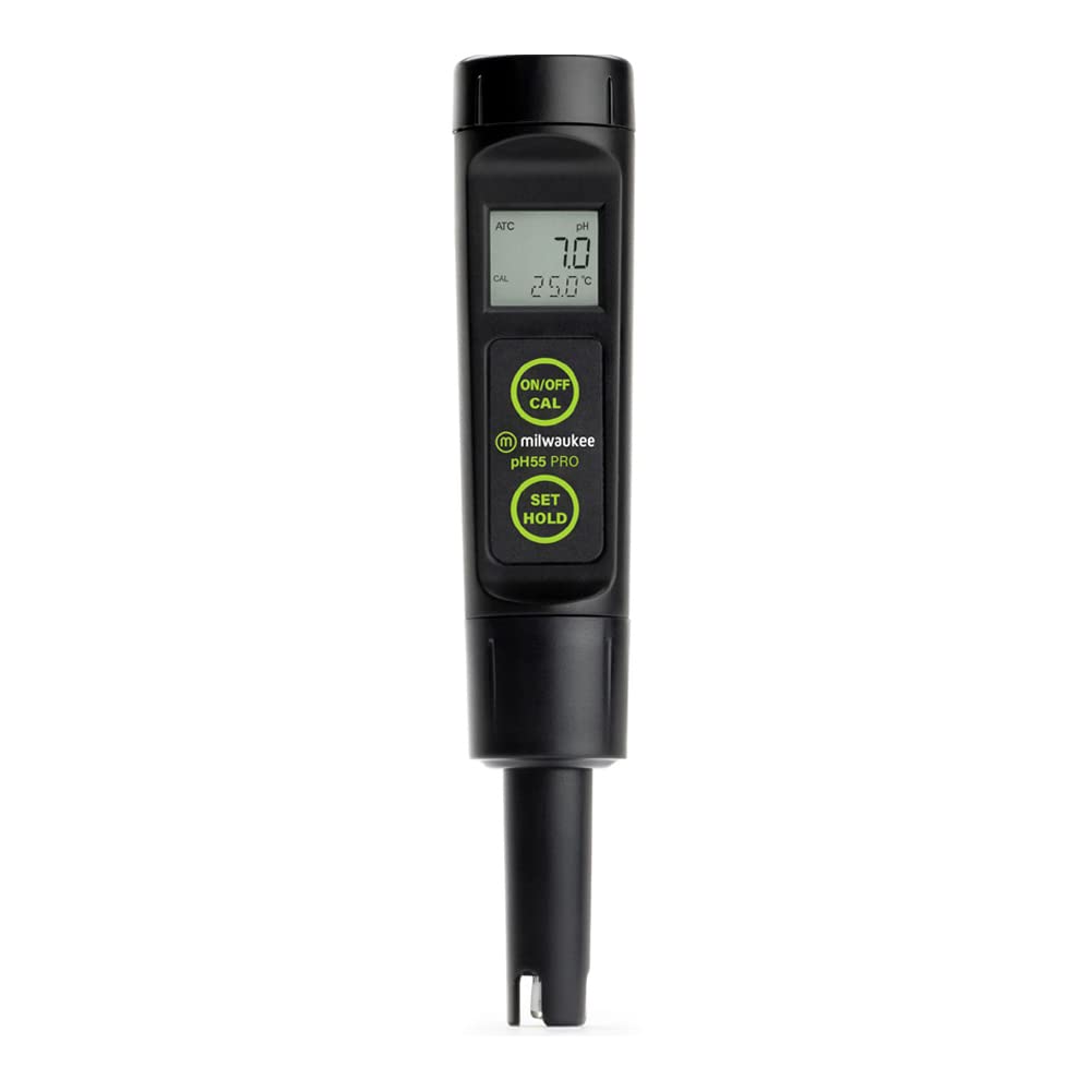 Instruments PH55 pH Waterproof Dual Level Temperature Meter, Pocket-Size, -2.0 DegreeC to 16.0 DegreeC Temperature Range, 0.1pH Resolution, 38 mm Diameter