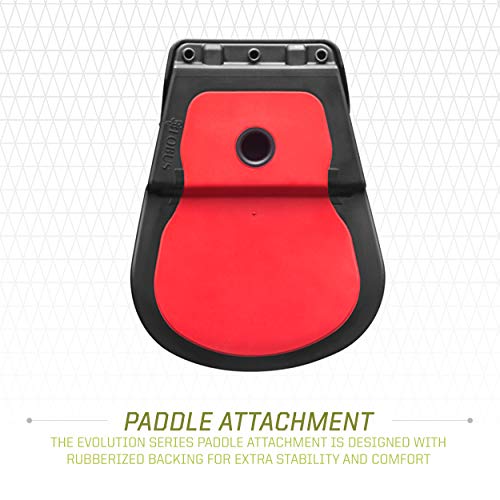 R1911 Evolution Holster Fits 1911 Pistols With Rail, Right Hand with Paddle, Black