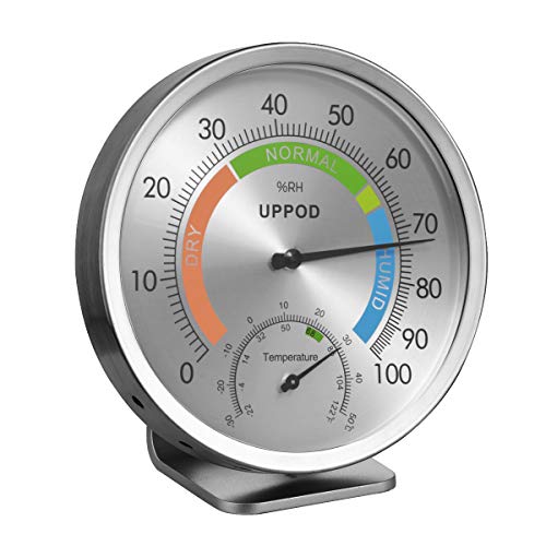 5 Indoor Outdoor Hygrometer/Thermometer, Humidity Gauge Indicator Temperature Humidity Monitor, Analog Hygrometer Humidor (English Version)