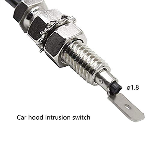 Car Hood Pin Switch Universal Engine Car Auto Trunk Bonnet Door Pin Switch Adjustable Bonnet Alarm Security Light Hood Screw 2Pcs