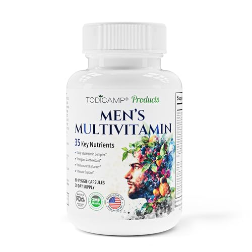 Men's Multivitamin & Mineral Complex with Plant-Based Extracts - Multivitamin for Men Improves Overall Health, Antioxidant & Natural Body Support - 60 Capsules - 30 Day Supply