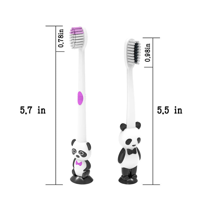 Clypolly Panda Kids Toothbrush ,Child Sized Brush Heads