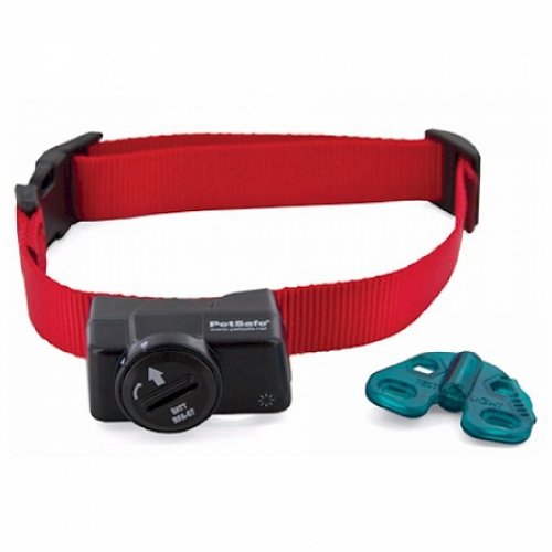 Wireless Dog Containment System Receiver Collar - Fits 6-28 Inch Neck Sizes, 5 Static Correction Levels, Waterproof, Compatible with PIF-300 & Stay+Play Wireless Fence
