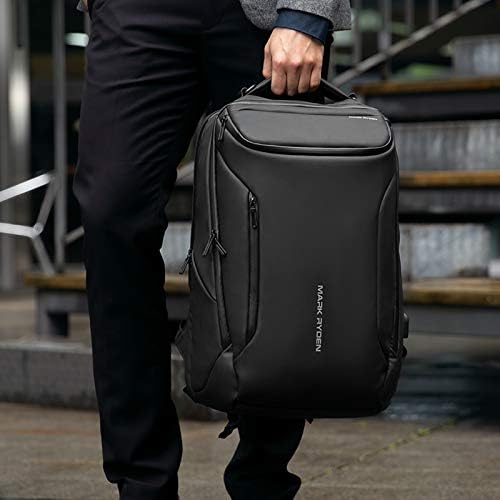 Business Backpack for Men, Waterproof High Tech Backpack with Sport Car Shape Design and USB Charging Port, Travel Laptop Backpack Fits 17.3 Inch Notebook