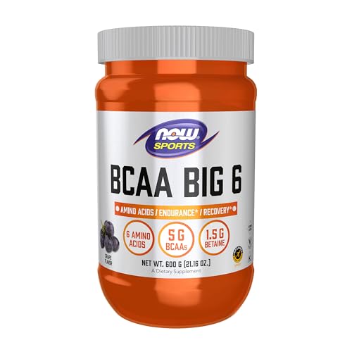 Sports Nutrition, BCAA (Branched Chain Amino Acids) Big 6, Grape Flavor, 600 Grams