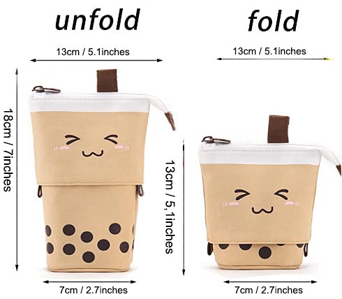 Telescopic Pencil Bag Pen Holder Pop Up Stationery Case, Stand-up Retractable Transformer Bag Standing Organizer, Great for Christmas Holiday New Year Office Bag