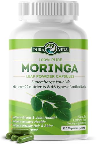 Capsules Single Origin Moringa Powder Organic. Moringa Leaf. Energy, Metabolism, & Immune Support. 120ct. 500mg Caps.