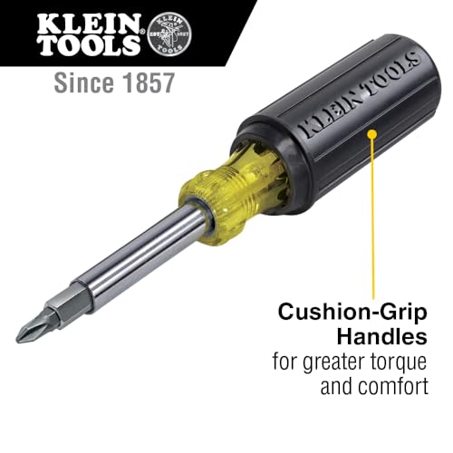 32500 11-in-1 Screwdriver / Nut Driver Set, 8 Bits (Phillips, Slotted, Torx, Square), 3 Nut Driver Sizes, Cushion Grip Handle