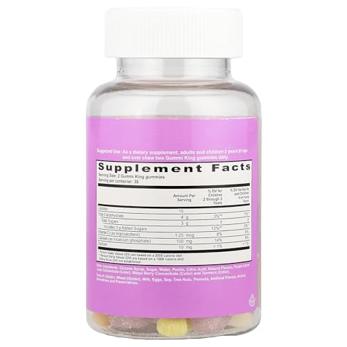 Gummi King Calcium Plus Vitamin D Supplement, Strawberr