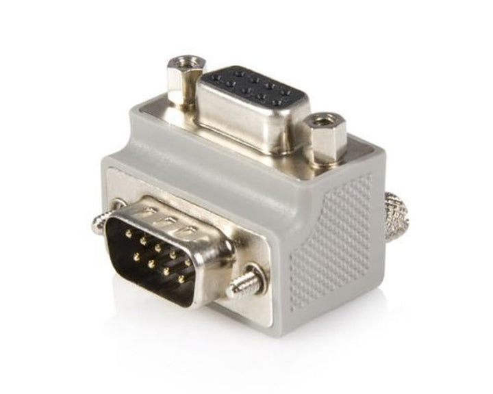 Right Angle DB9 to DB9 Serial Cable Adapter Type 2 - M/F (GC99MFRA2),Gray