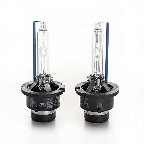 HYB D2S HID Bulbs, 8000K 20000LM Diamond White Xenon Replacement D2S HID Headlight Bulb, Low Beam 66240 85122UB 66040 Car Headlamps, IP68 Waterproof Design (Pack of 2)