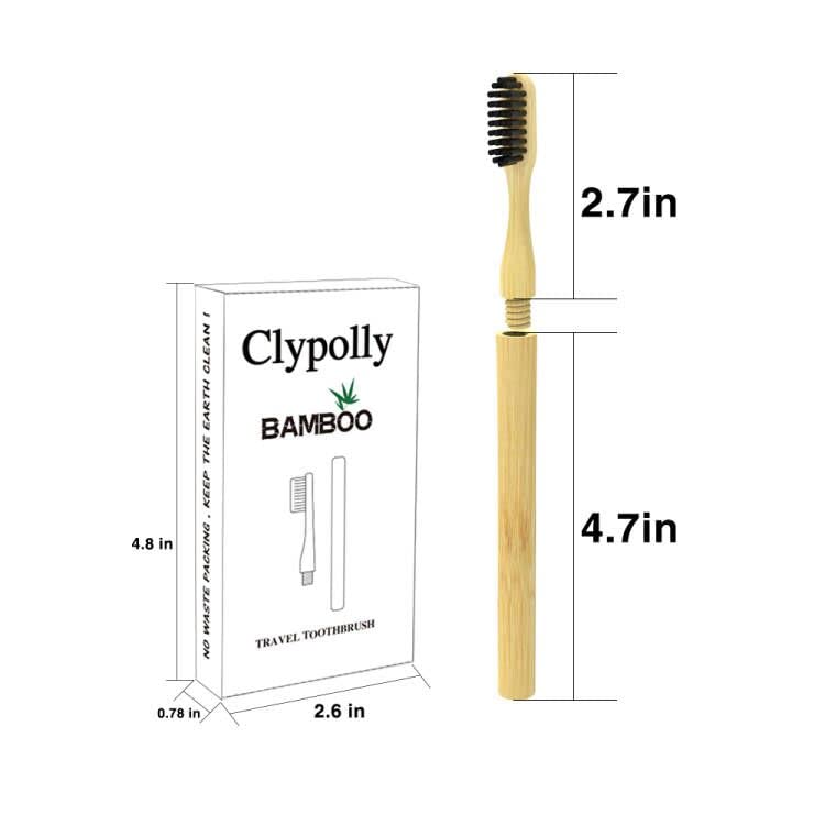 Clypolly Soft Bristle Travel Folding Toothbrush Kit ,Sm