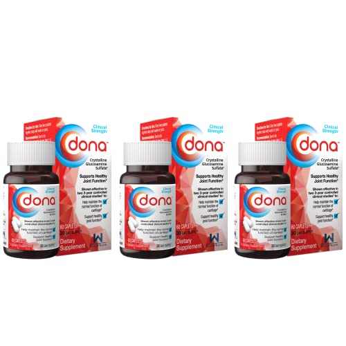 Crystalline Glucosamine Sulfate, 750 Mg, Joint Supplement Pills for Knee Comfort & Joint Health Support, 750 Mg, 60 Count (3 Pack)