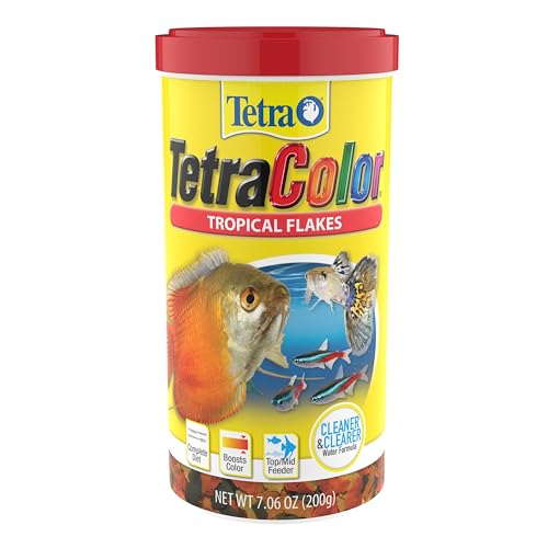 Color Tropical Flakes, Color Boosting Fish Food, Nutritionally Balanced Diet for Tropical Fish, 7.06 oz (Pack of 1)
