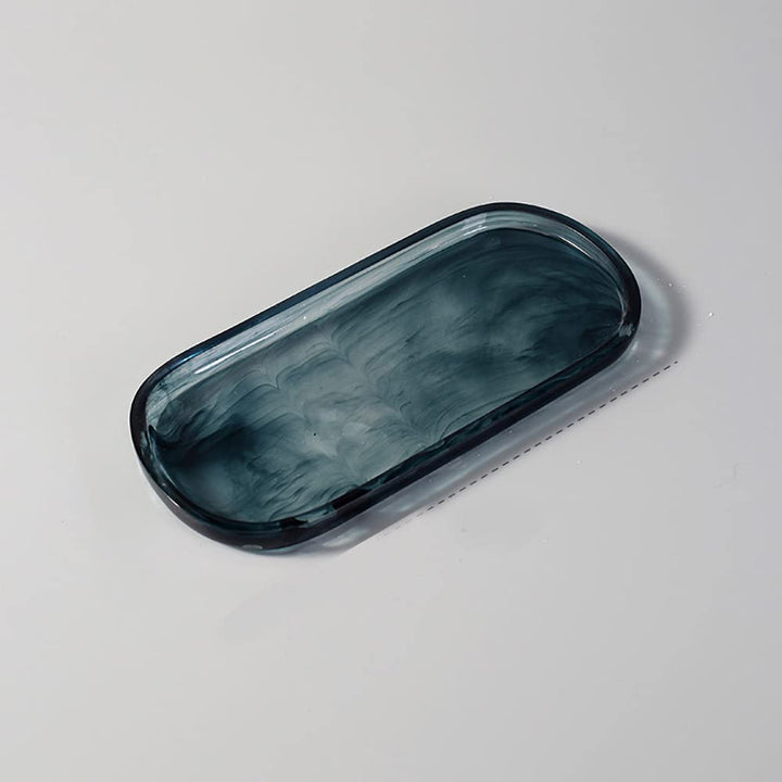Resin Vanity Tray Bathroom Tray Toilet Tank Storage Tray Vanity Countertop Organizer for Candles Soap Towel Perfume Holder Jewlery Dish