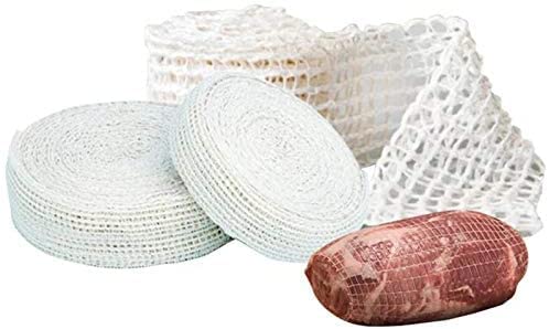 5m Meat Netting Roll,Size 18,Elastic Smoked Meat Poultry Ham Netting Meat Butcher Twine Net Roll Wrapping Net,Beef Netting Roll for Meat Cooking Meat Sausage Making