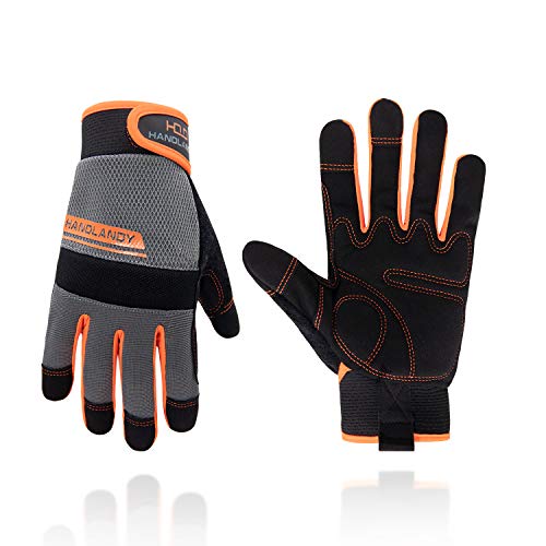 HANDLANDY Work Gloves Mens & Women, Utility Safety 