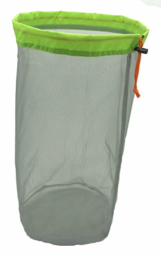Stuff Sack Set of 3 Lightweight Nylon Mesh Drawstring Storage Bag for Travelling Hiking