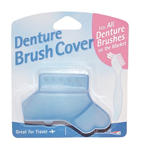 Denture Brush Cover - Fits All Denture Brushes (Blue) b