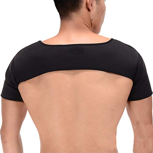 EXCEART Double Shoulder Support Shoulder Wrap Protector Shoulder Strap Brace for Outdoor Hiking Lifting Sports (Size L)