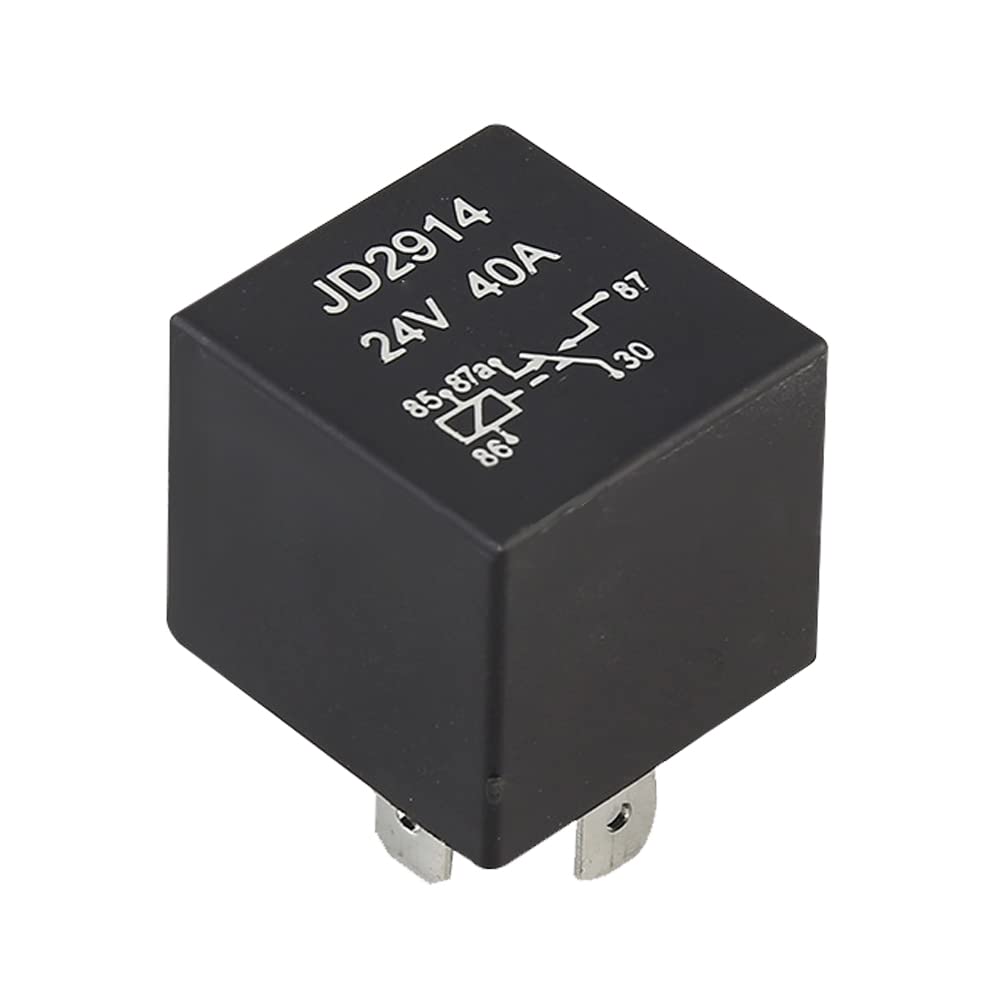 40 Amp 24V DC SPDT Relay Socket - Waterproof 5 Pin Relay Harness (wiress) Plug, Replaces Type: JD-2914 (5pcs) Relay Socket