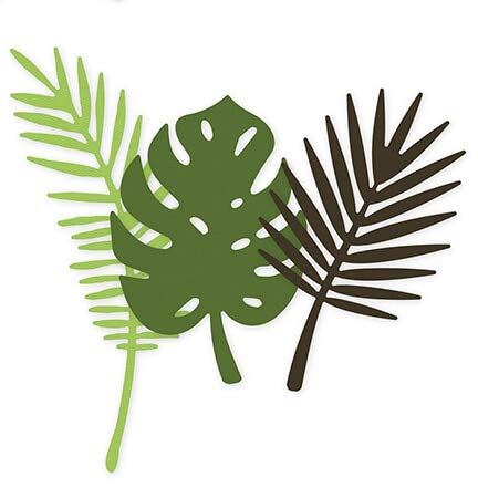 3 Pcs Tropical Leaves Cutting Dies, Metal Cutting Dies Stencils Scrapbooking Craft Die Cuts Card Making Paper Art DIY Emboss 97x93mm