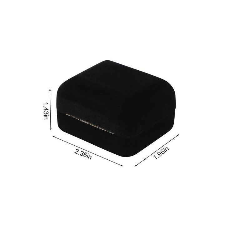 Velvet Metal Glossy with LED Jewelry Gift Box for Proposal, Engagement, Wedding - Easy to fit into Your Pocket or Handbag
