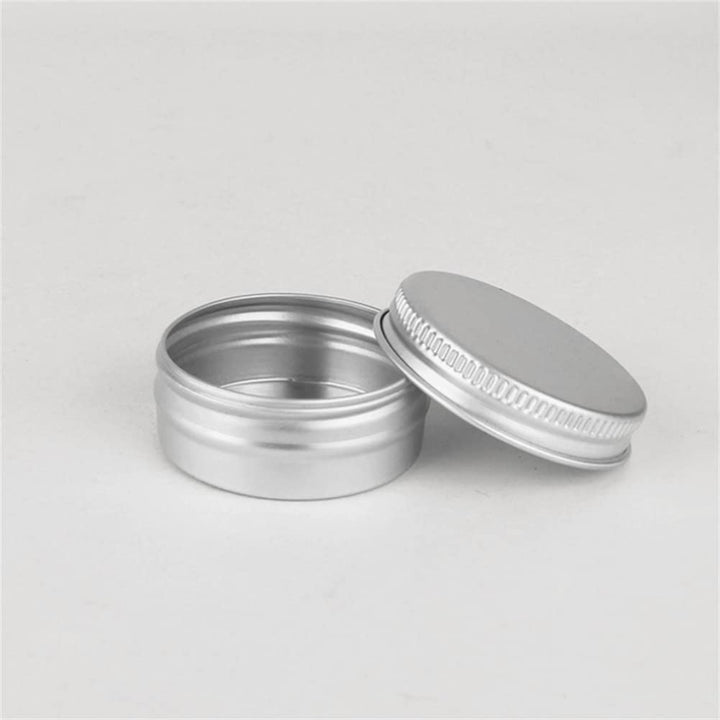 12 Pack.5 Oz/15Ml: Aluminum Tin Jars, Cosmetic Sample Metal Tins Empty Container Bulk, Round Pot Screw Cap Lid, Small Ounce for Candle, Lip Balm, Salve, Make Up, Eye Shadow, Po