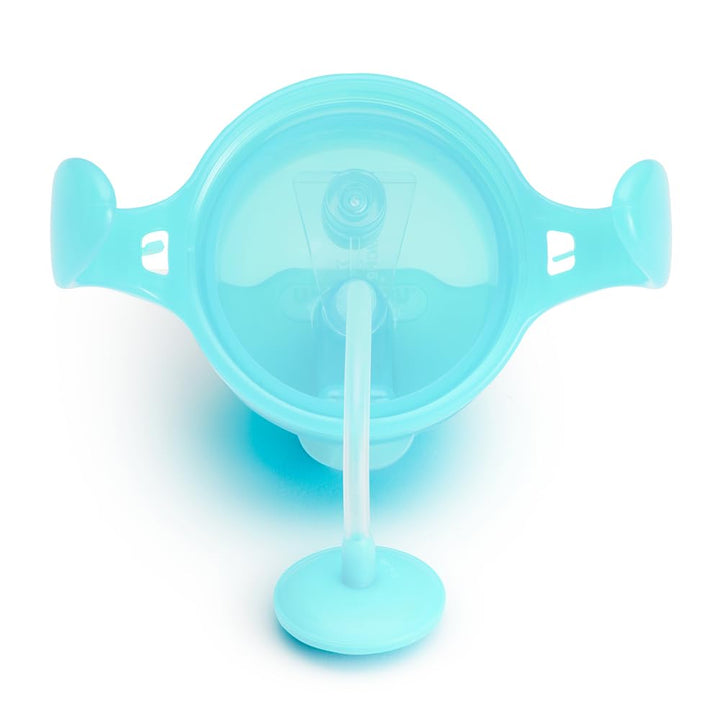 Munchkin Any Angle Sippy Cup for Toddlers, Weighted Straw Trainer Cup with Click Lock Lid, 7 Ounce, Blue