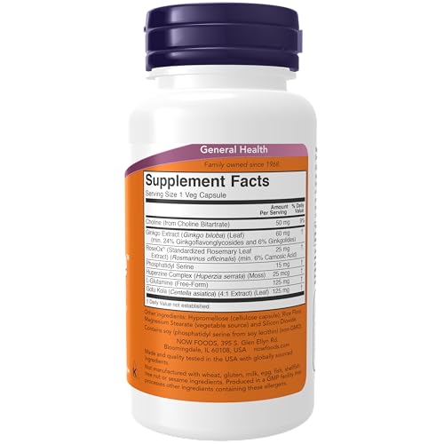 NOW Foods Supplements, Brain Elevate™, Featuring Ginkgo