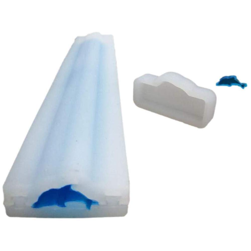 Dolphin Shaped Long Tube Silicone Mold Dolphin Column C