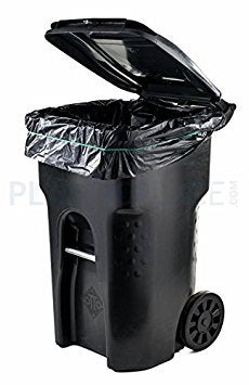 65 Gallon Trash Bags ¦ 2.7 Mil ¦ Black Heavy Duty Garbage Can Liners ¦ 50” x 48” (25 Count) (W65LDB225A)