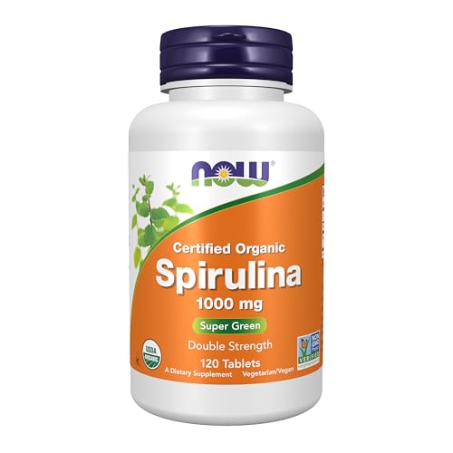 NOW Foods Supplements, Certified Organic, Spirulina 100