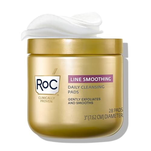 Resurfacing Disks, Hypoallergenic Exfoliating Makeup Remover Pads for Wrinkles and Skin Tone, Oil-Free Daily Cleanser, Stocking Stuffers for Men & Women, 28 Count (Packaging May Vary)
