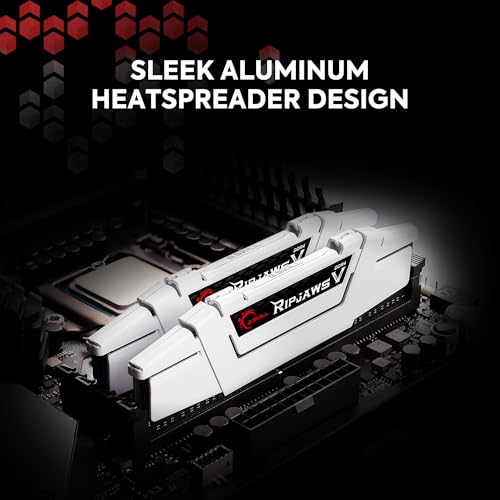 G.SKILL Ripjaws V Series (Intel XMP) DDR4 RAM 16GB (2x8GB) 3200MT/s CL16-18-18-38 1.35V Desktop Computer Memory UDIMM - Black (F4-3200C16D-16GVKB)