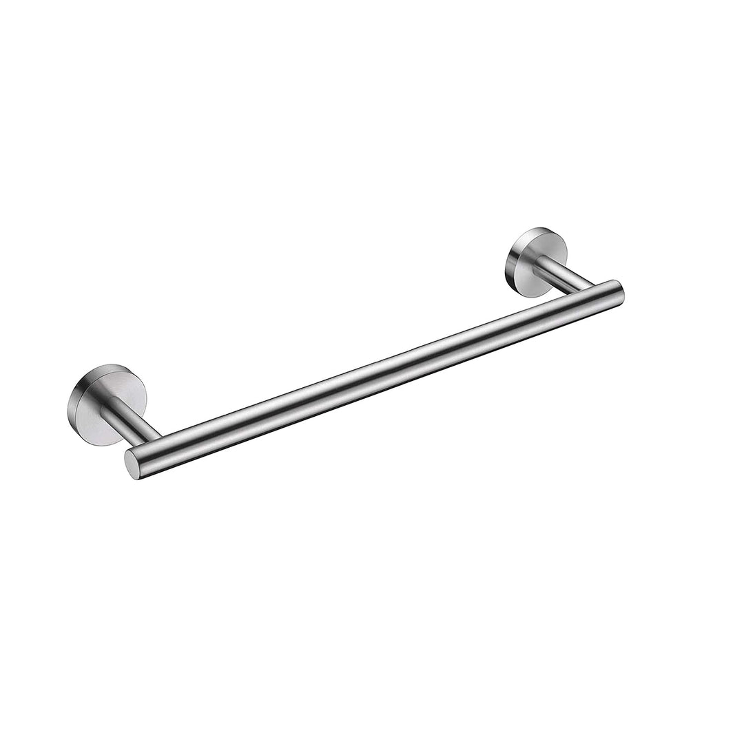 Brushed Nickel Bath Towel Bar Single Bars Towel Rack Rod Classic Wall Mounted SUS304 Stainless Steel Bathroom Towel Holder Toilet Kitchen Towel Shelf Single Layer,16 inches